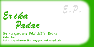 erika padar business card
